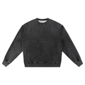 Chillin' Killing: Snow Wash Oversized Crewneck Sweatshirt