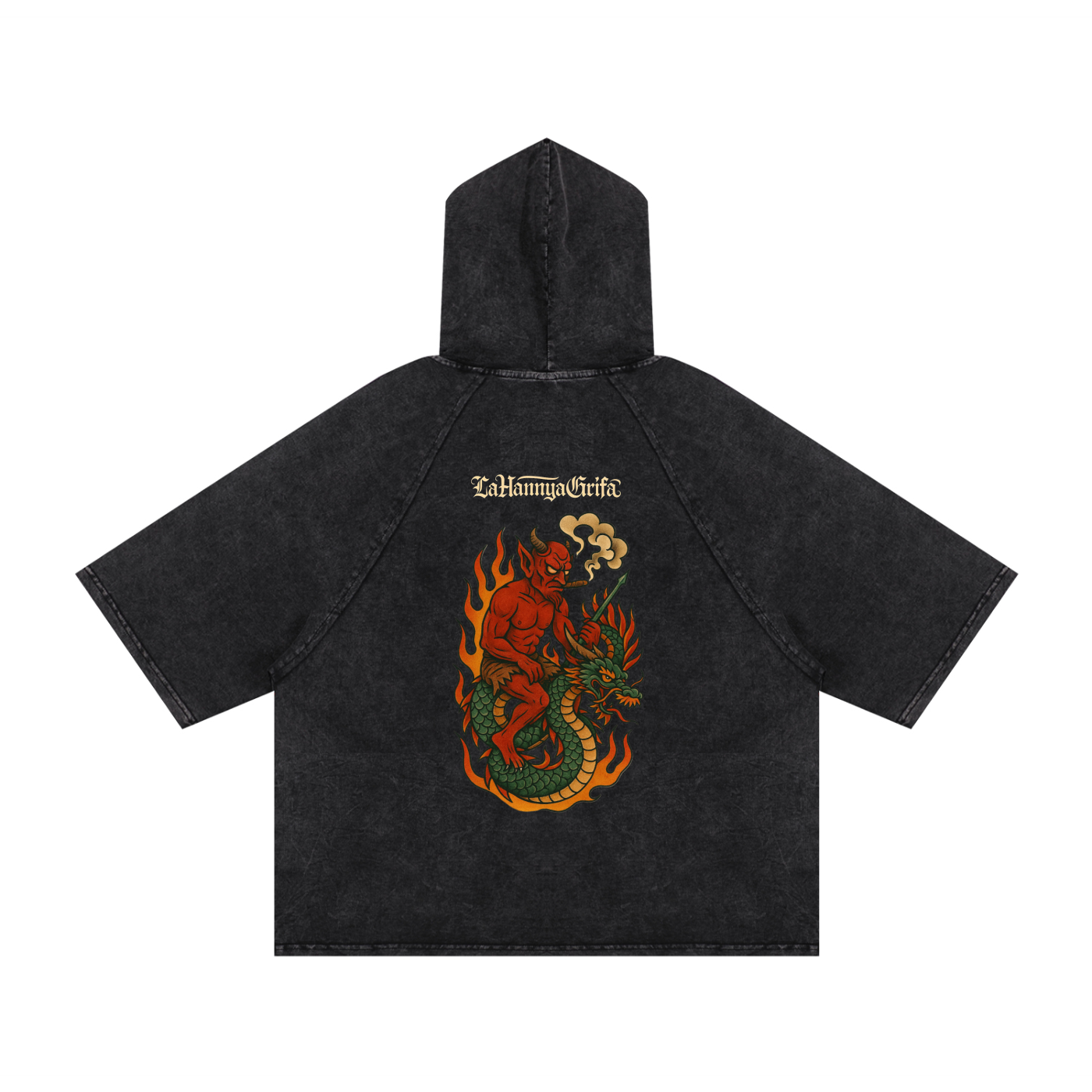 Dragon's Rider: Snow Washed Hooded Boxy T-Shirt