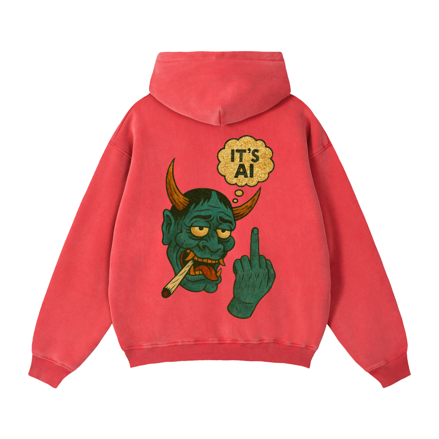 Yes, It's AI: Zip-Through Boxy Fleece Hoodie