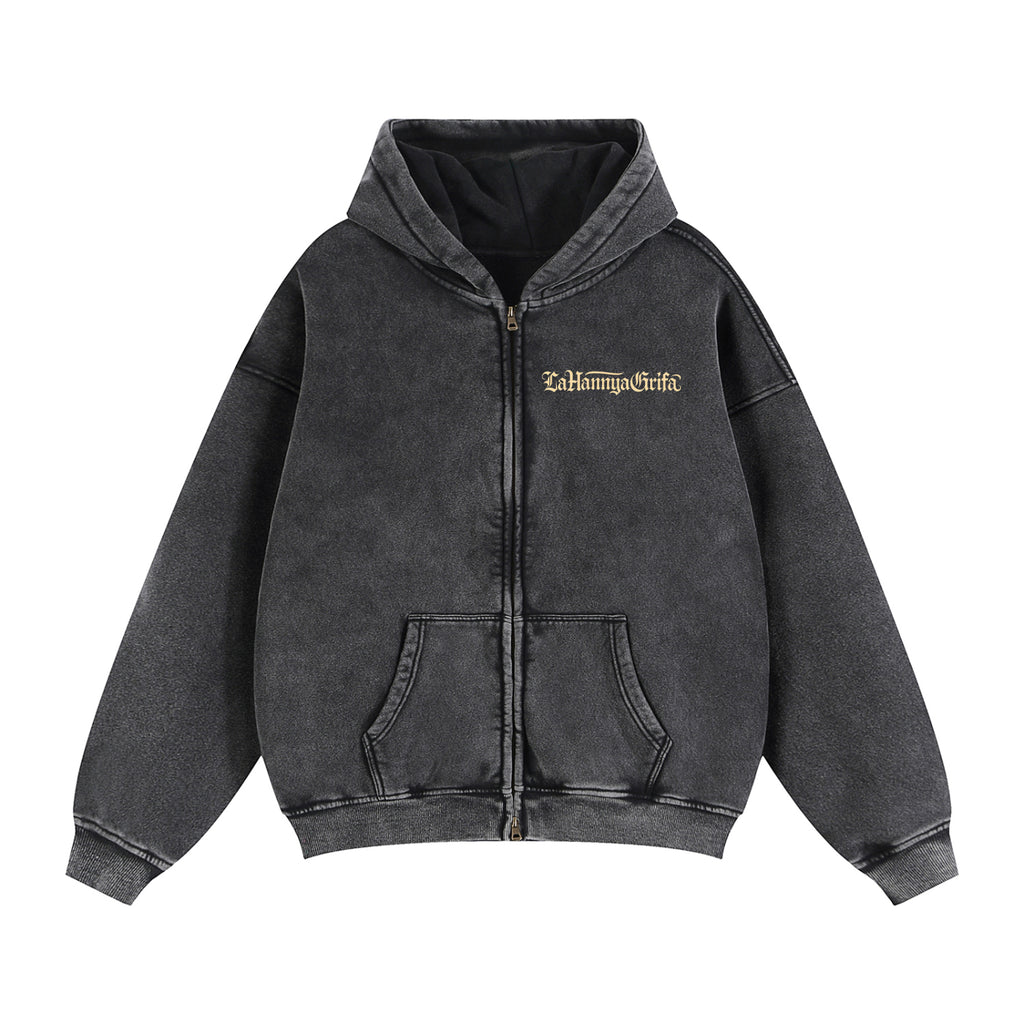 Yes, It's AI: Zip-Through Boxy Fleece Hoodie