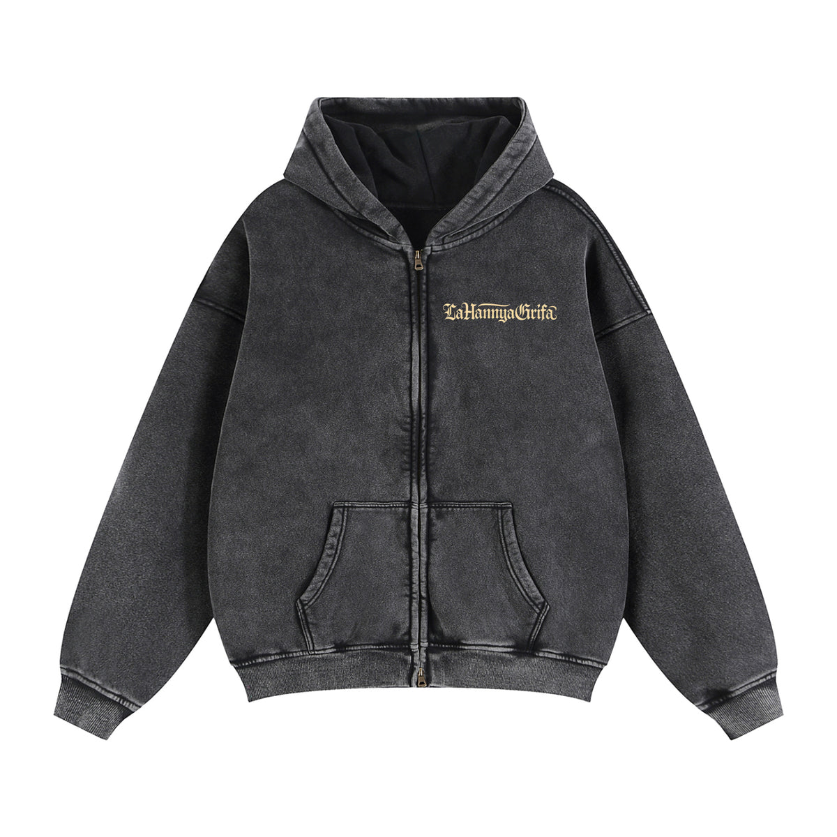 Yes, It's AI: Zip-Through Boxy Fleece Hoodie