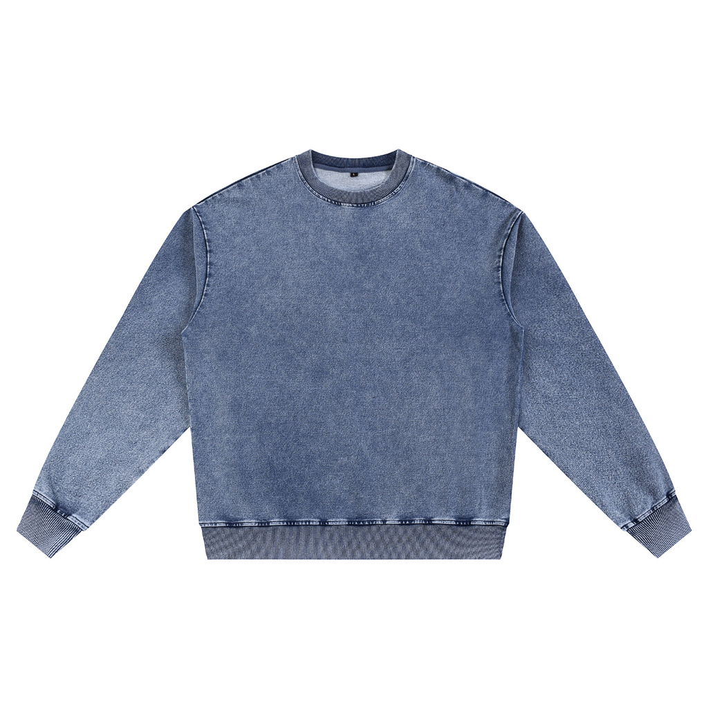 Chillin' Killing: Snow Wash Oversized Crewneck Sweatshirt