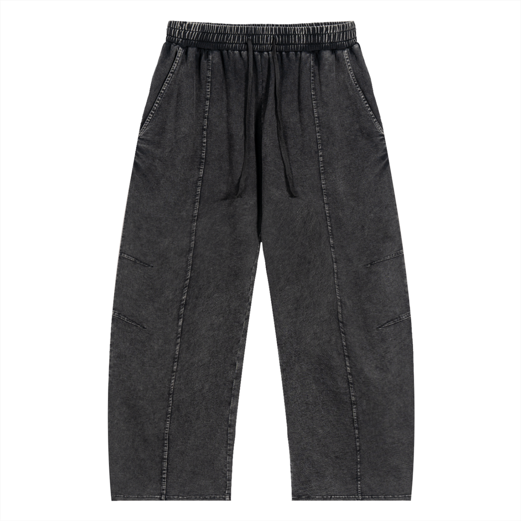 Simple Drawstring Cotton Pants