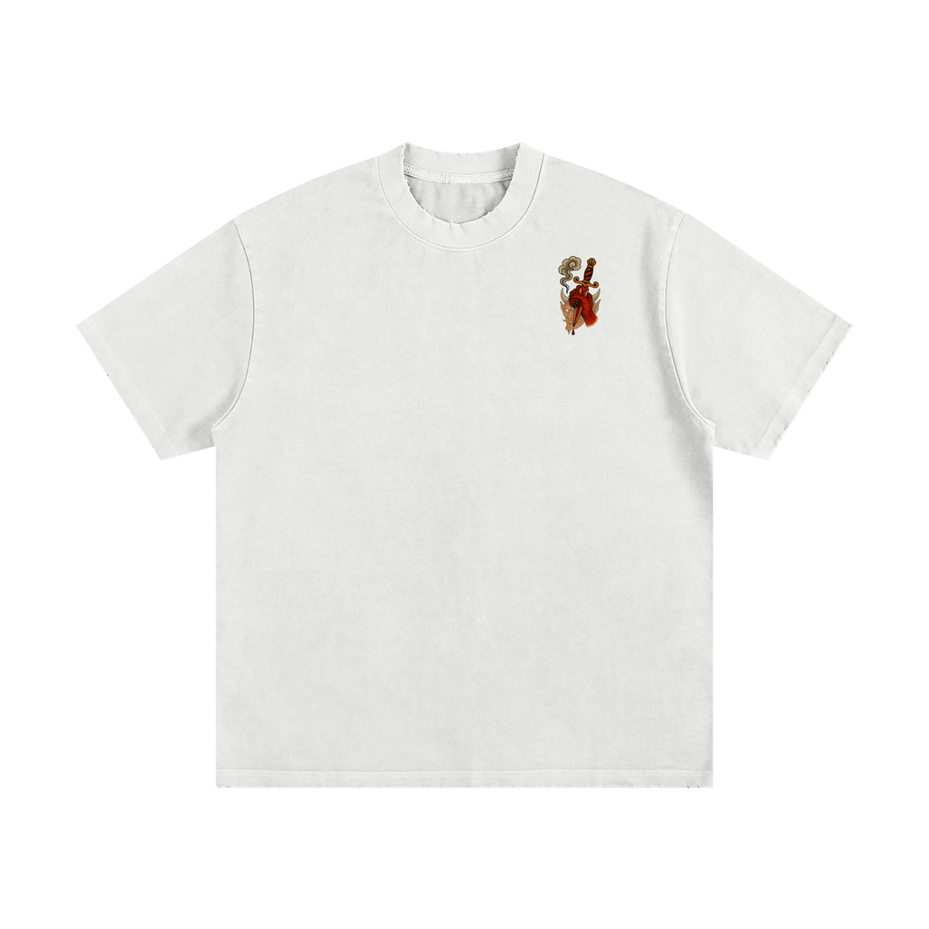 Ying Yang: Heavyweight Vintage Frayed T-Shirt