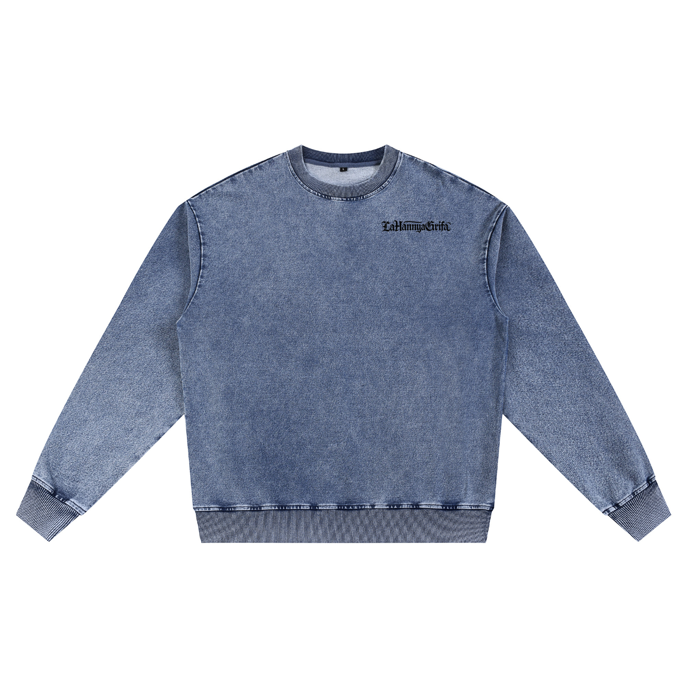 Snow Wash Oversized Crewneck Sweatshirt