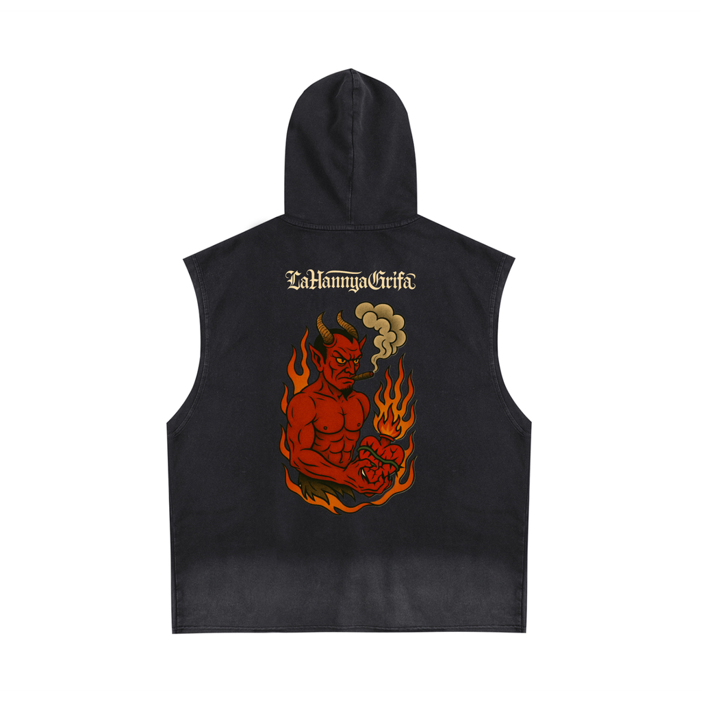 El Diablo: Vintage Zip-Up Hooded Tank Top