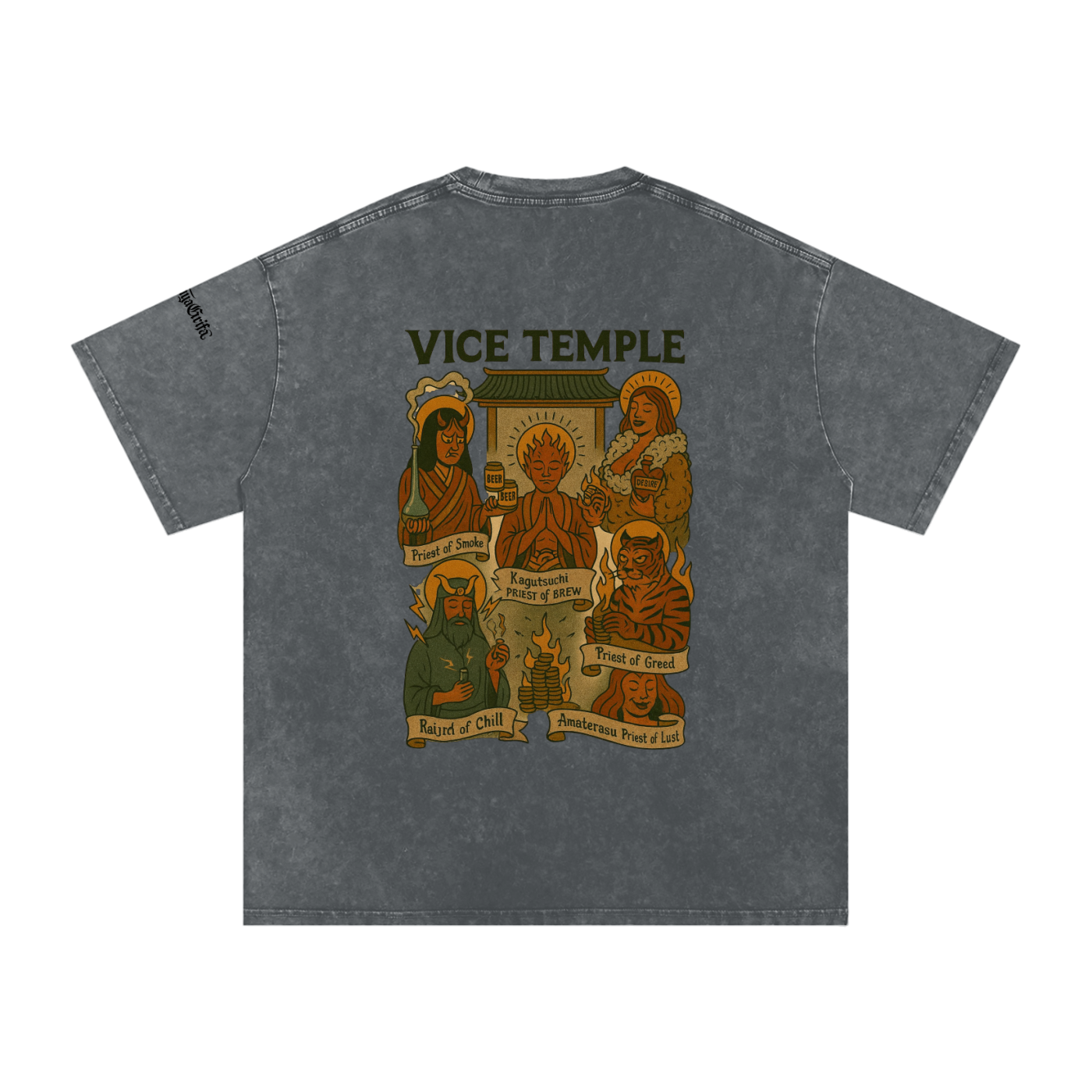 Vice Temple: Oversized Cotton T-Shirt