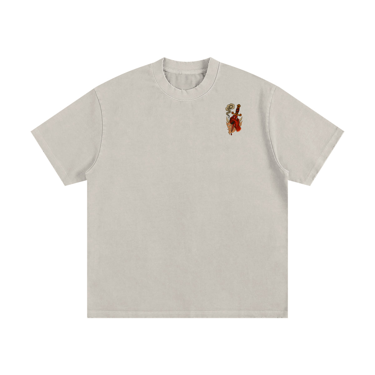 Ying Yang: Heavyweight Vintage Frayed T-Shirt