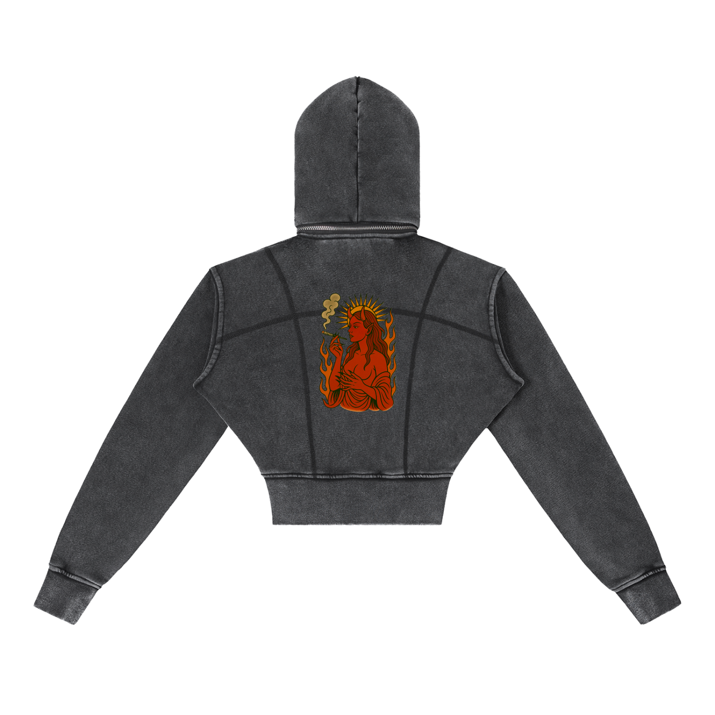 Divine Goddess: Vintage Cropped Hoodie