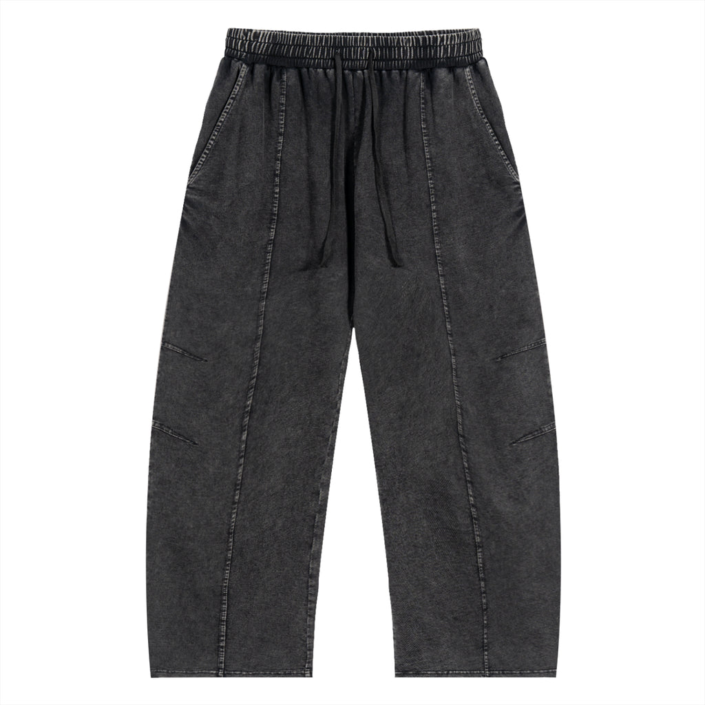 Simple Drawstring Cotton Pants