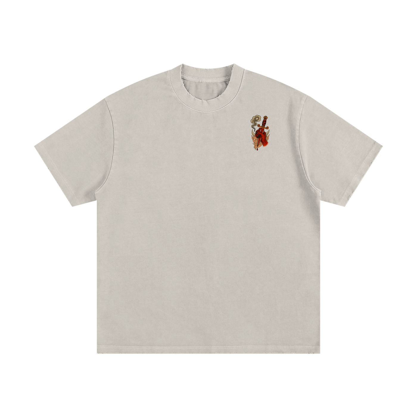 Ying Yang: Heavyweight Vintage Frayed T-Shirt