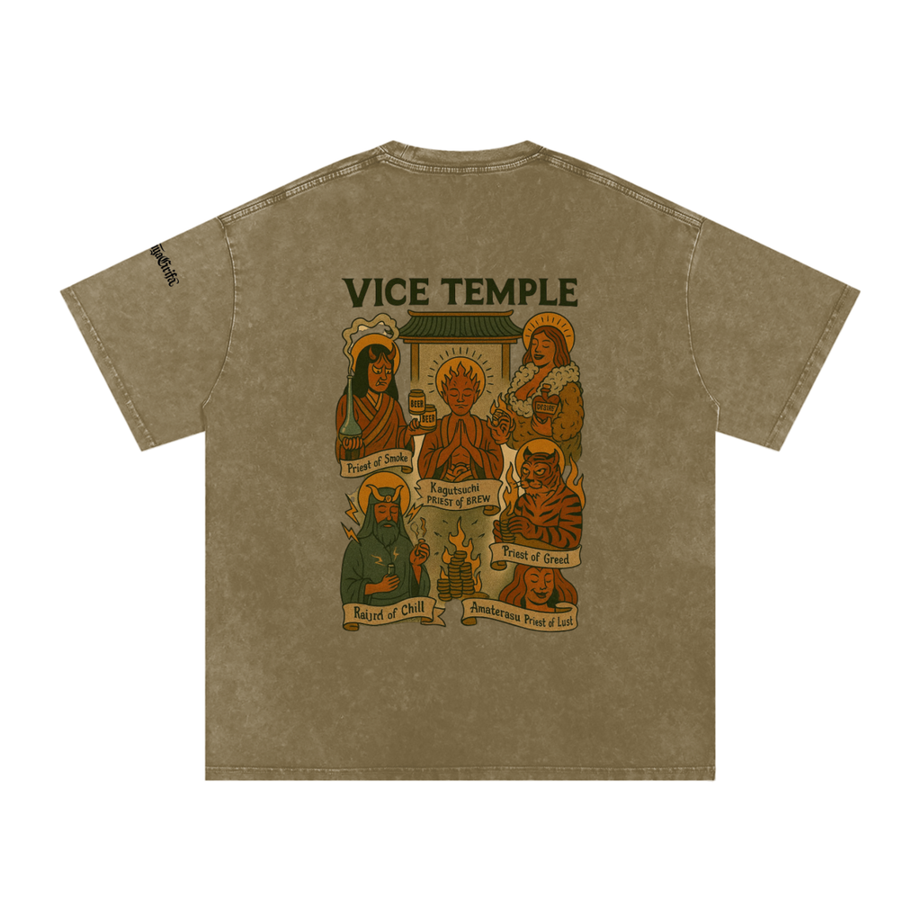 Vice Temple: Oversized Cotton T-Shirt