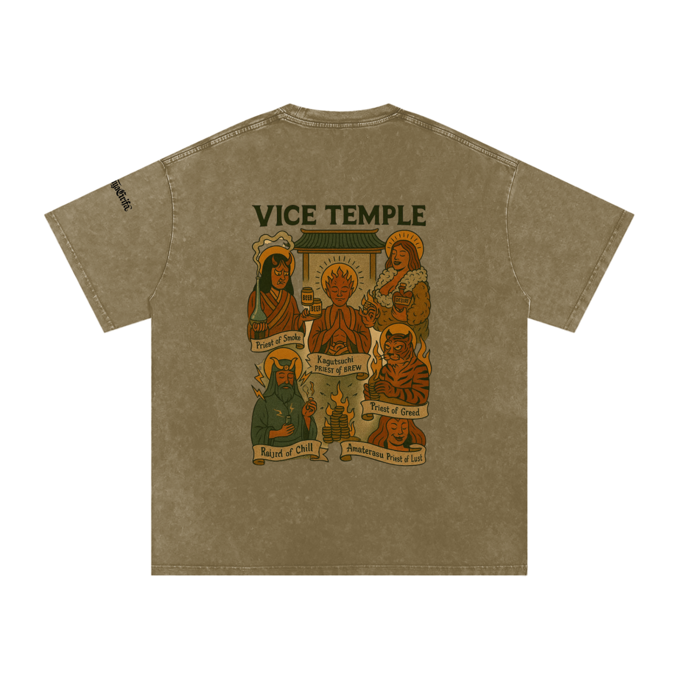 Vice Temple: Oversized Cotton T-Shirt