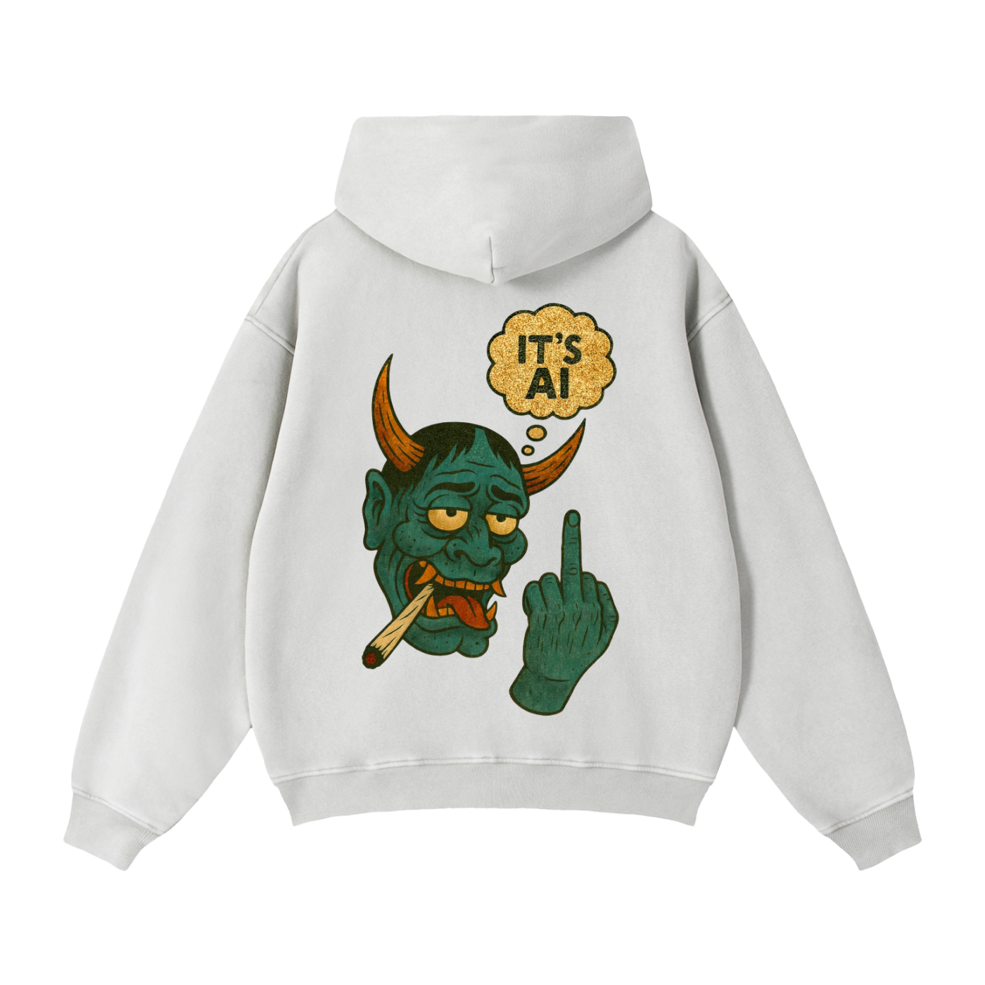 Yes, It's AI: Zip-Through Boxy Fleece Hoodie