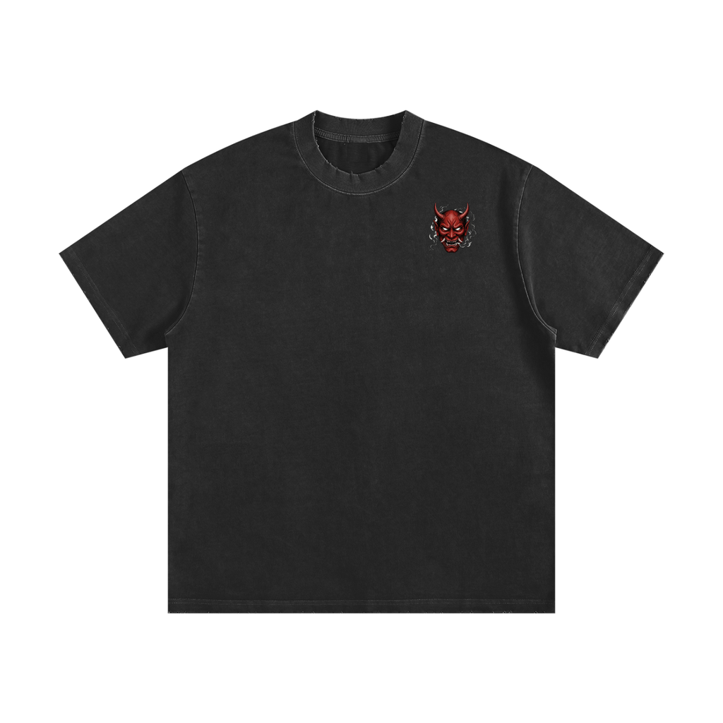 Hannya Artist: Heavyweight Vintage Frayed T-Shirt