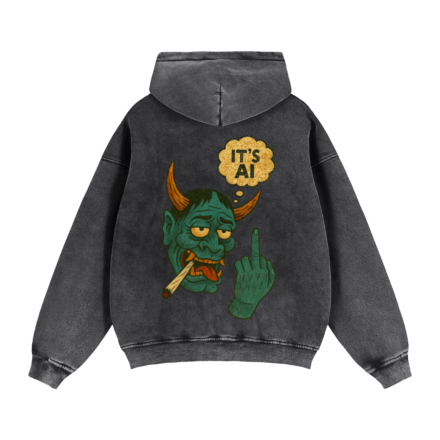 Yes, It's AI: Zip-Through Boxy Fleece Hoodie