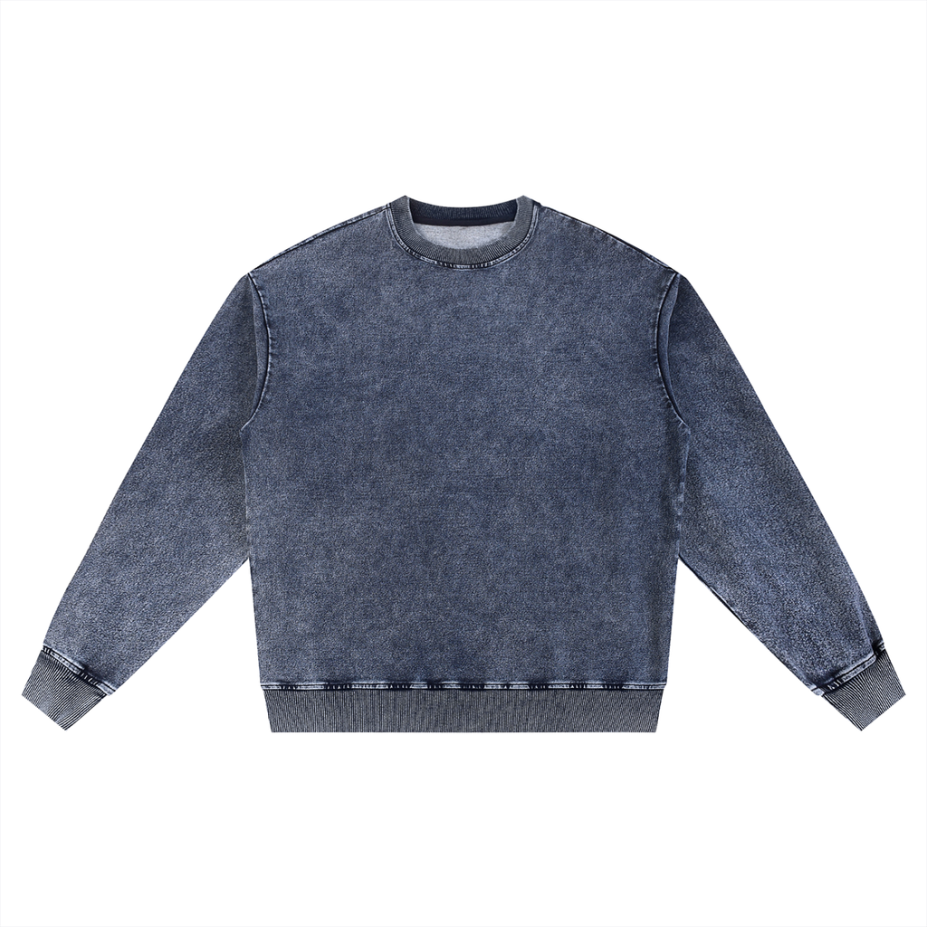 Chillin' Killing: Snow Wash Oversized Crewneck Sweatshirt