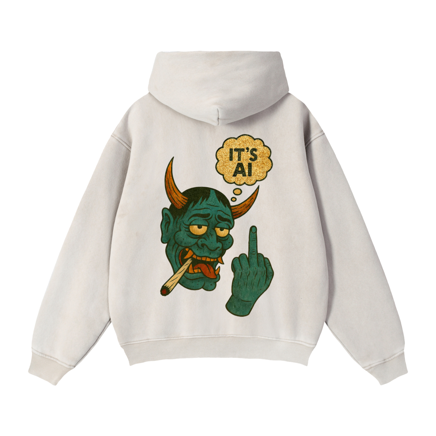 Yes, It's AI: Zip-Through Boxy Fleece Hoodie