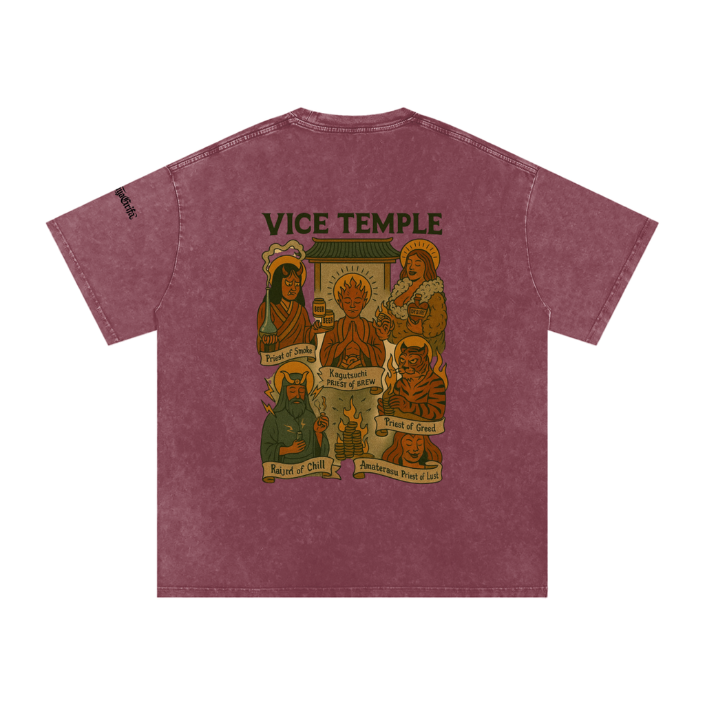 Vice Temple: Oversized Cotton T-Shirt