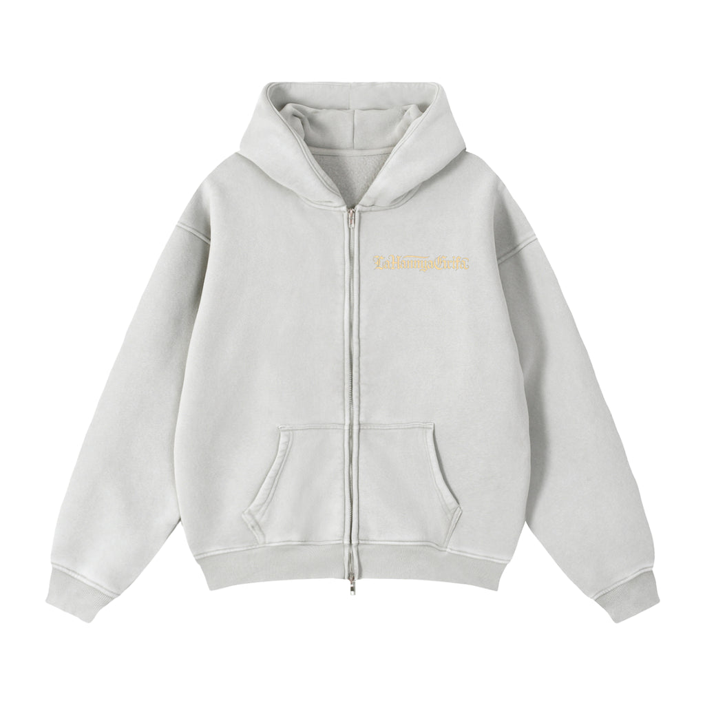 Yes, It's AI: Zip-Through Boxy Fleece Hoodie