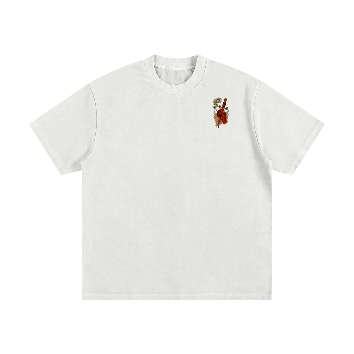 Ying Yang: Heavyweight Vintage Frayed T-Shirt