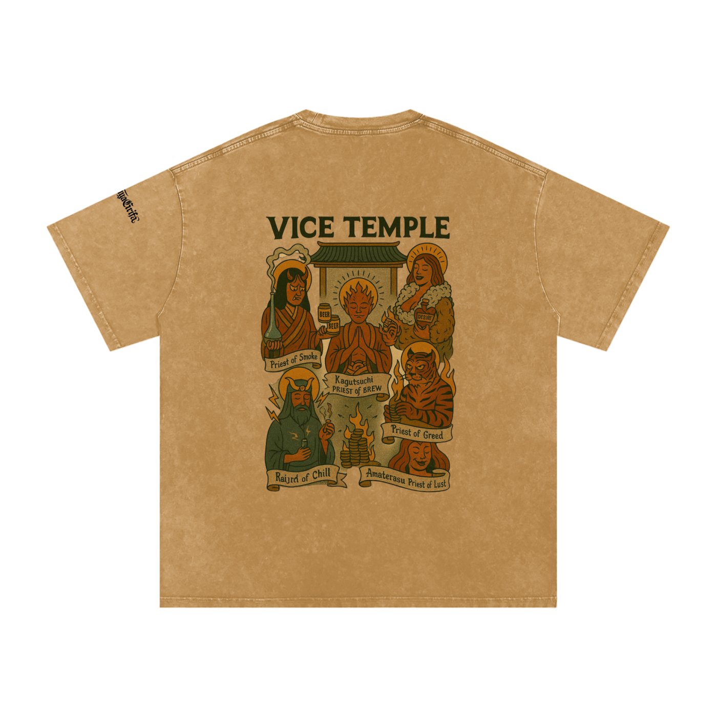 Vice Temple: Oversized Cotton T-Shirt