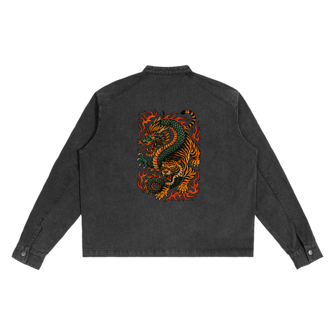 Ying Yang Traditional: Denim Vintage Washed Jacket