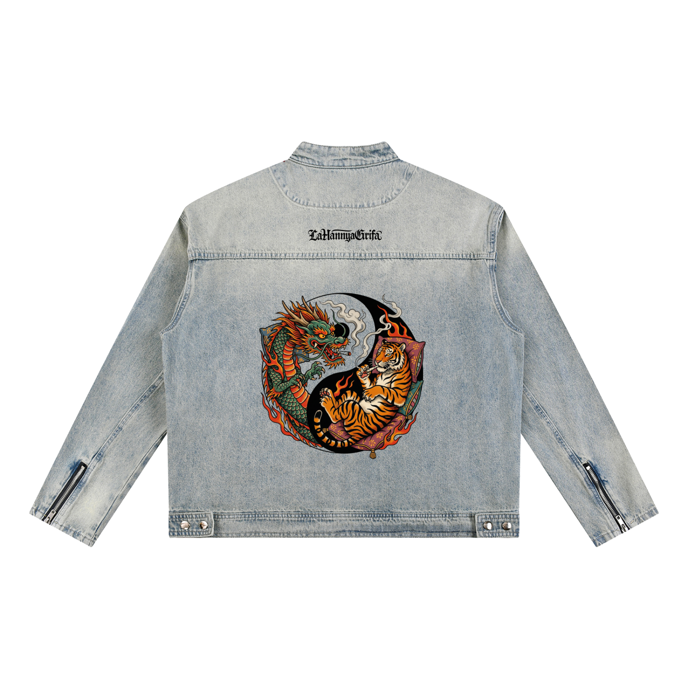 Ying Yang: Vintage Zip Denim Jacket