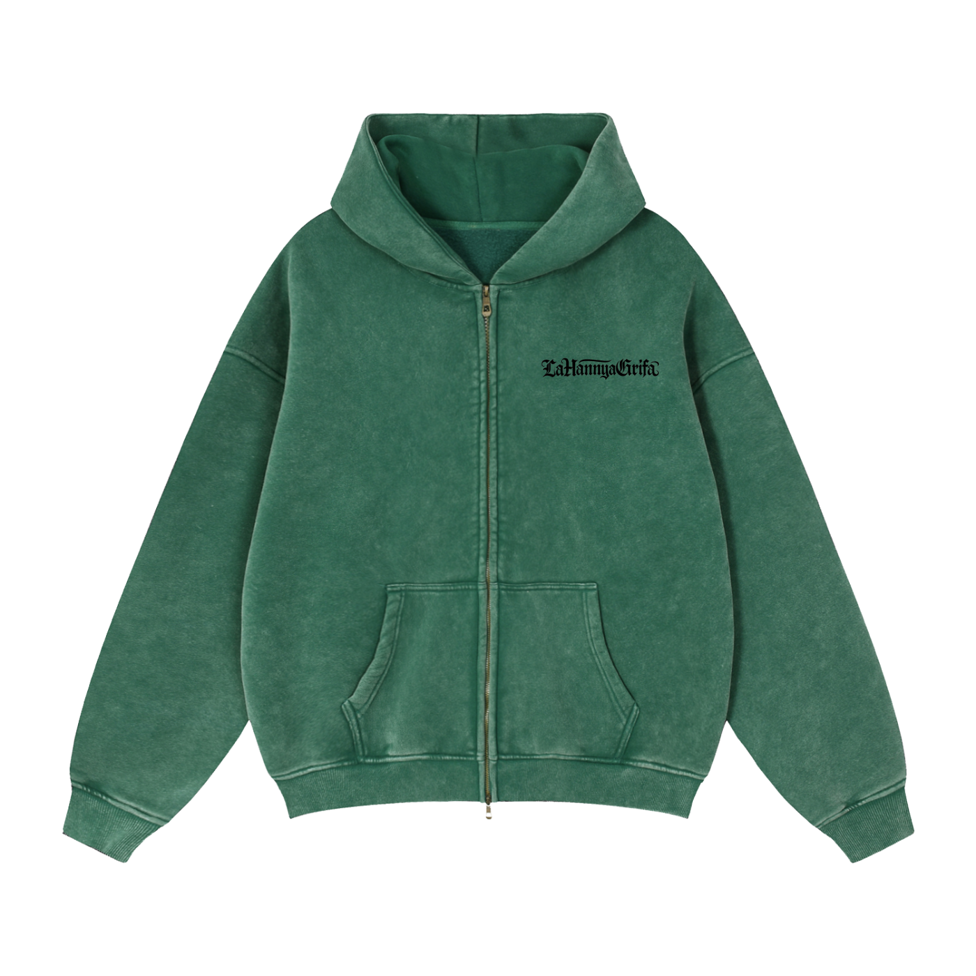 Chillin': Zip-Through Boxy Fleece Hoodie