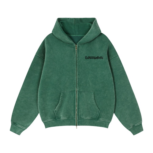 Chillin': Zip-Through Boxy Fleece Hoodie