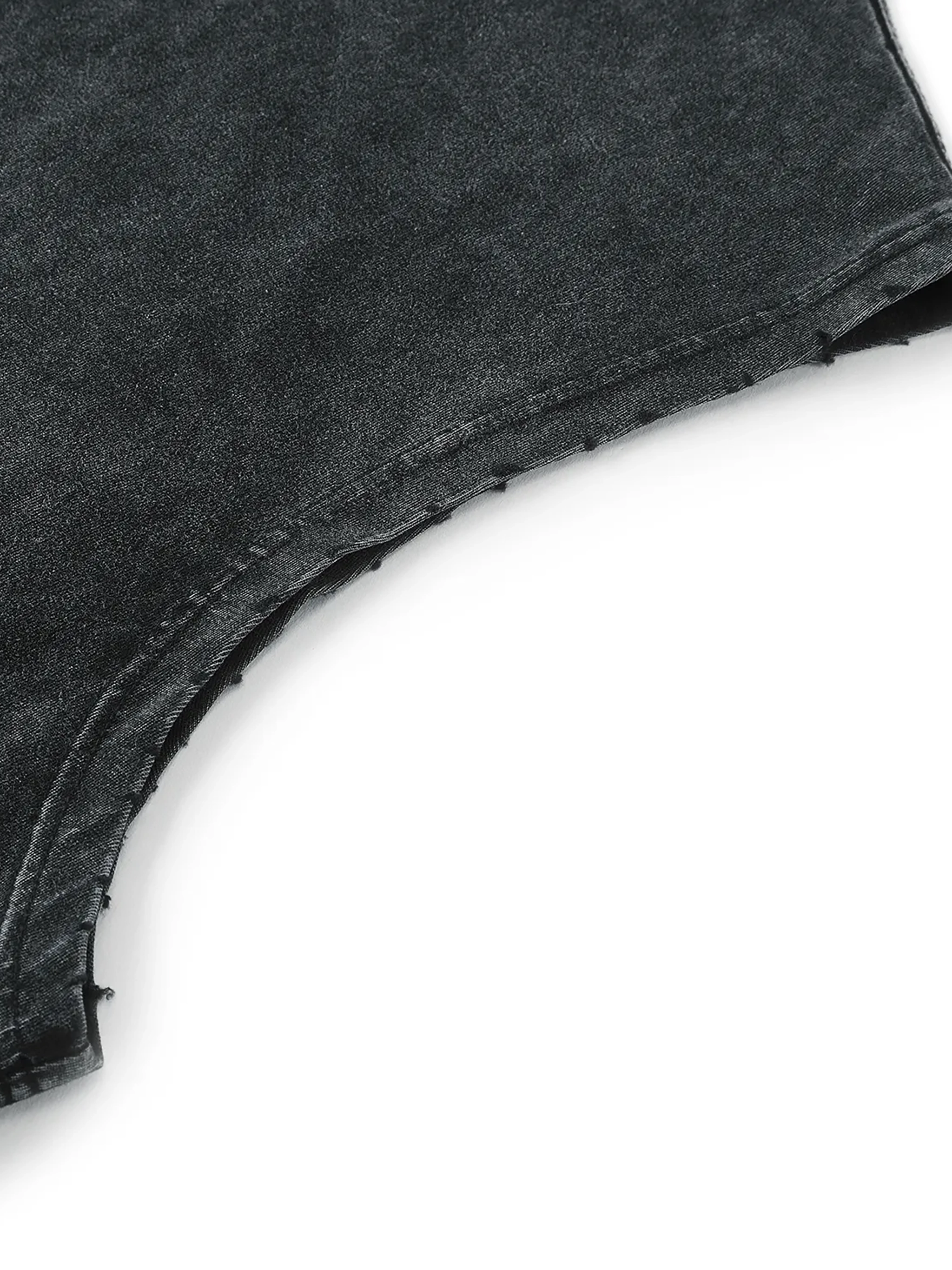 Peace: Snow Washed Frayed Hem Tank Top