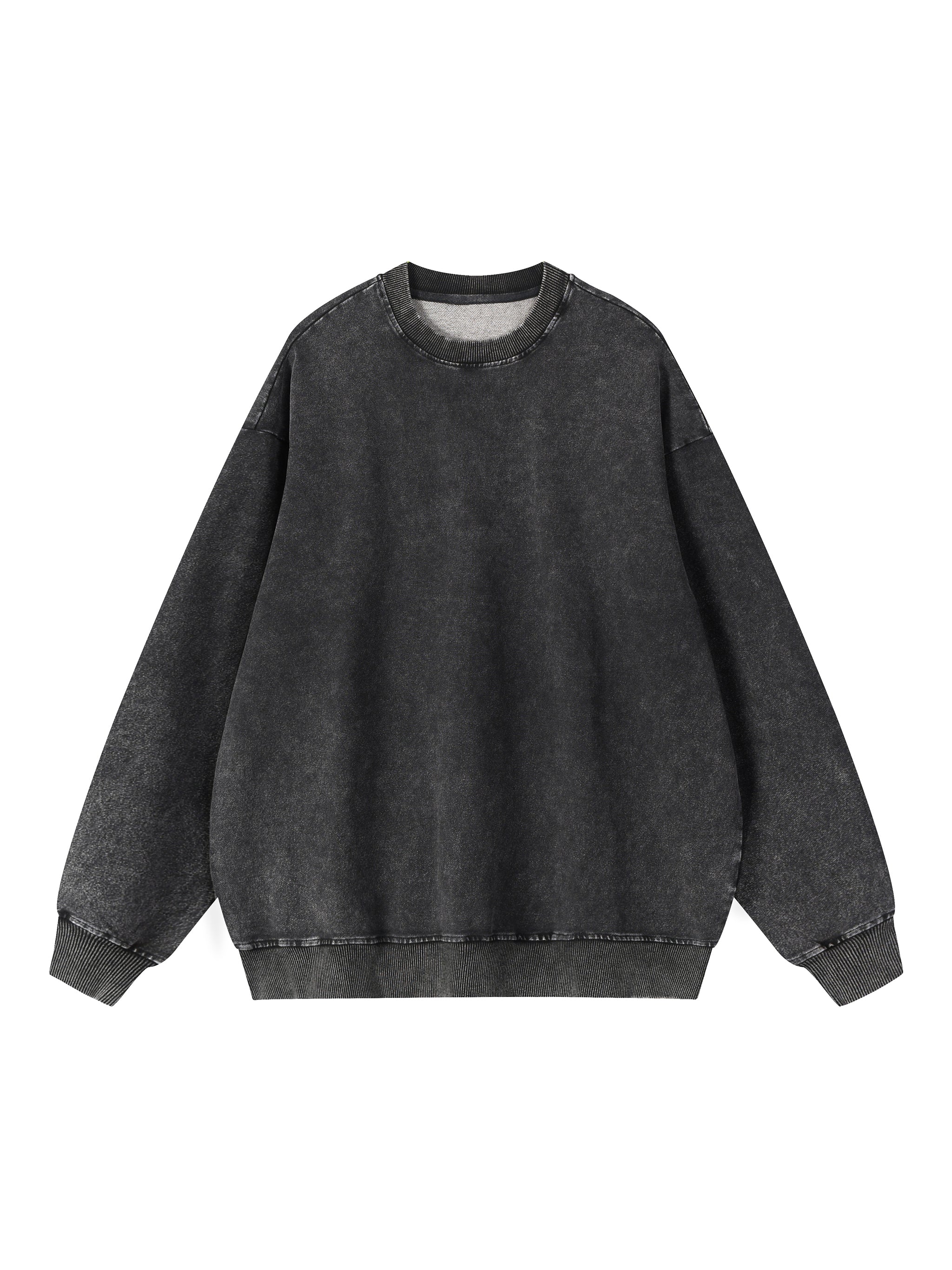 Thank you honey: Snow Wash Oversized Crewneck Sweatshirt