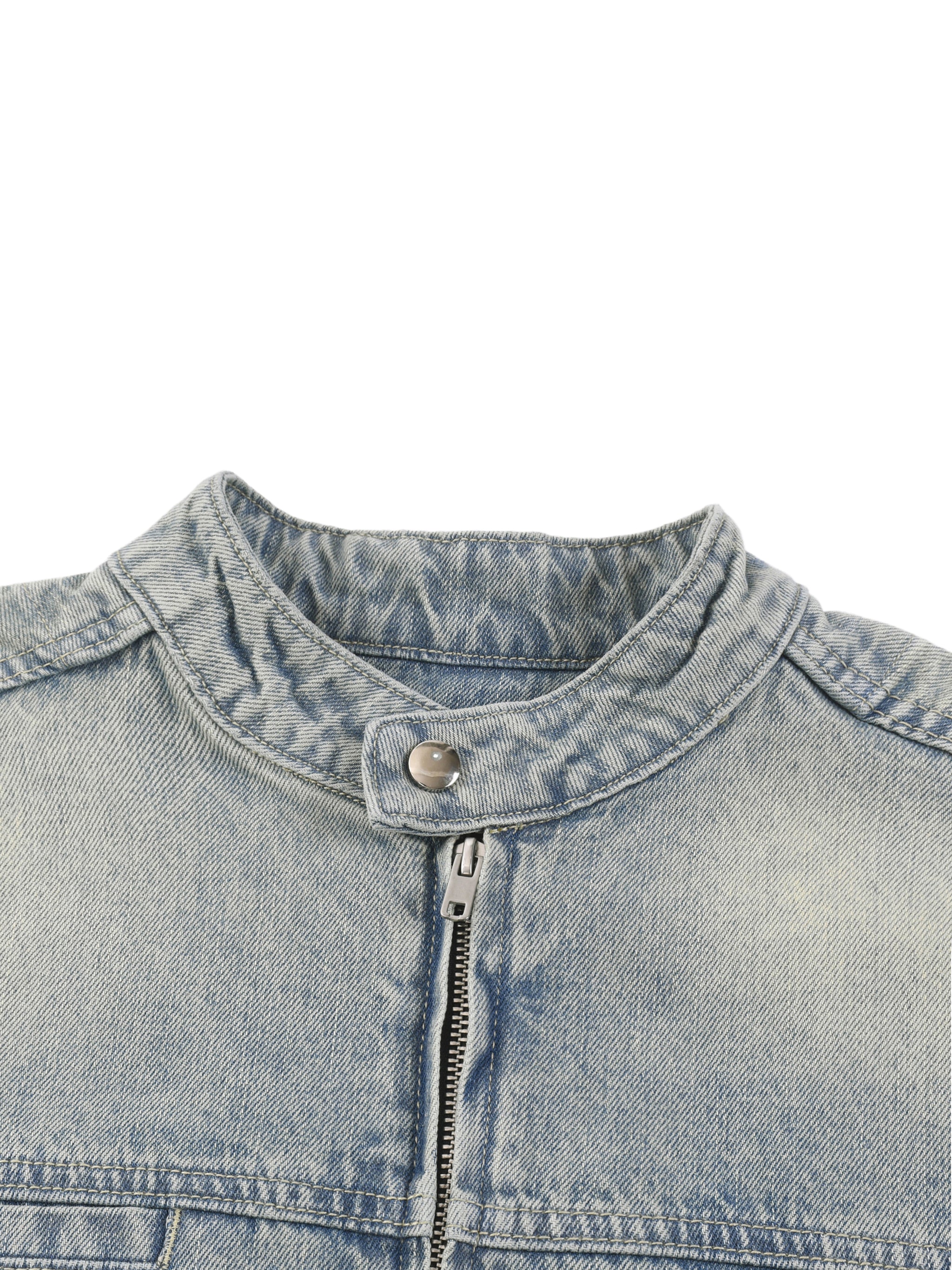 Sacred Heart: Vintage Zip Denim Jacket